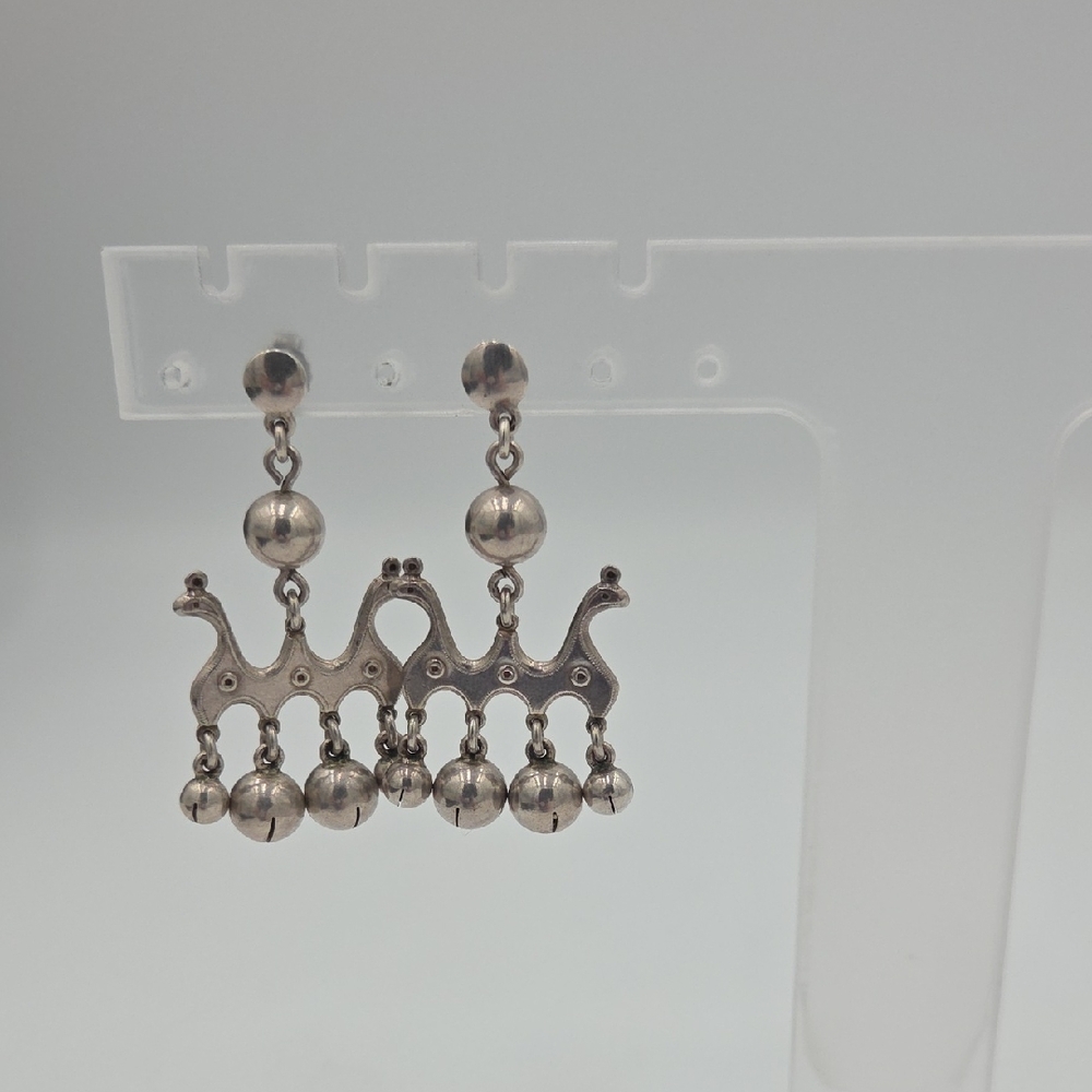 Sterling Silver Dangle Bell Earrings